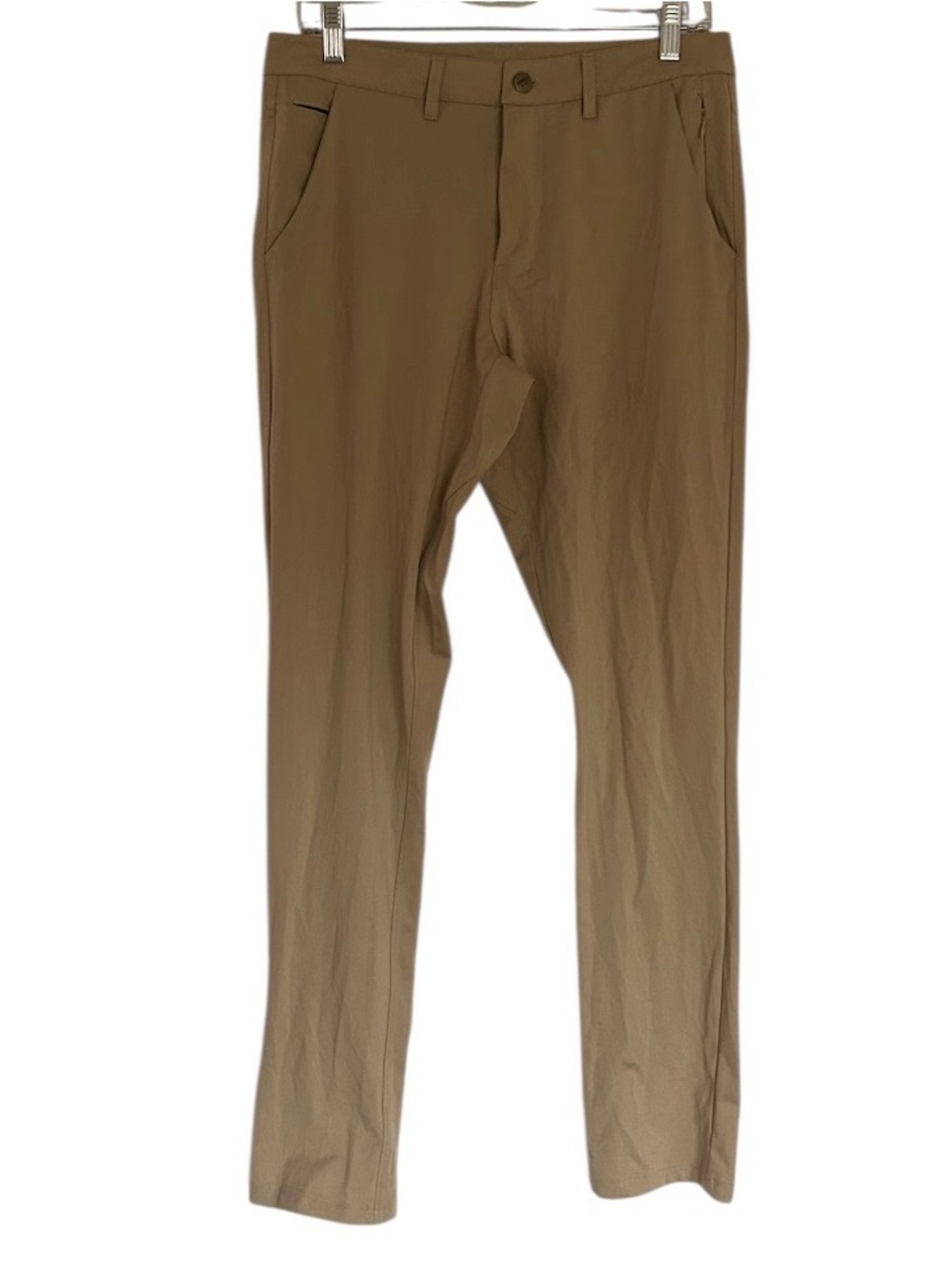 BARBELL Men's Chino Performance Pants Size 30 Khaki Tan slim fit